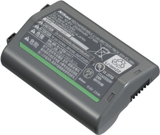 Nikon En El18b Rechargeable Lithium Ion Battery - Nikon En El18a Rechargeable Li Ion Battery (600x510), Png Download