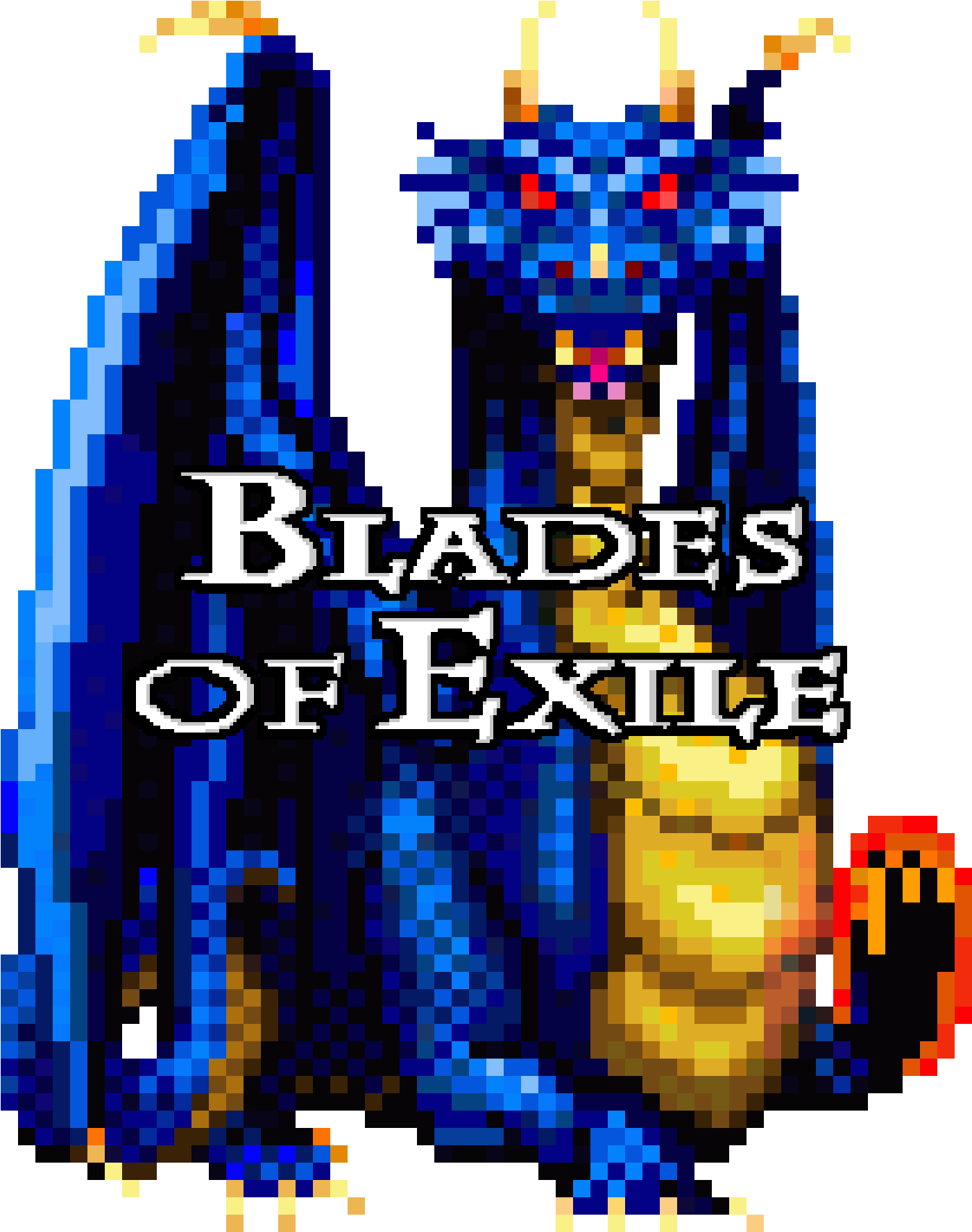 Blades Of Exile Blue Dragon - Graphic Design (1400x1800), Png Download