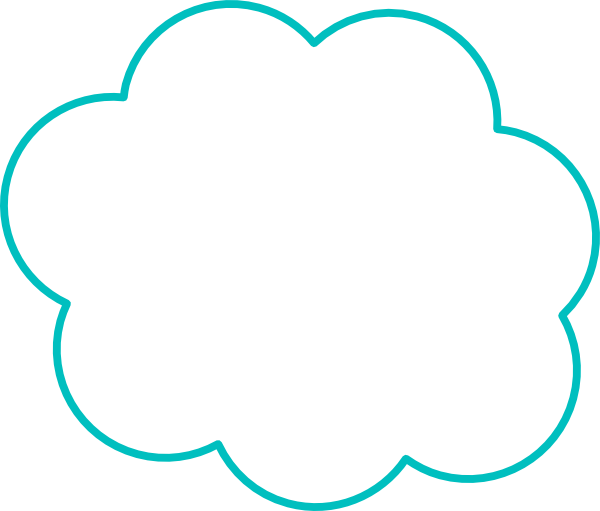 Cloud Clip Art At Clker - Teal Cloud Clipart (600x511), Png Download