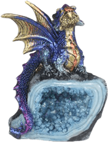 Blue Dragon Crystal Statue - Dragon Crystal Statue (555x555), Png Download