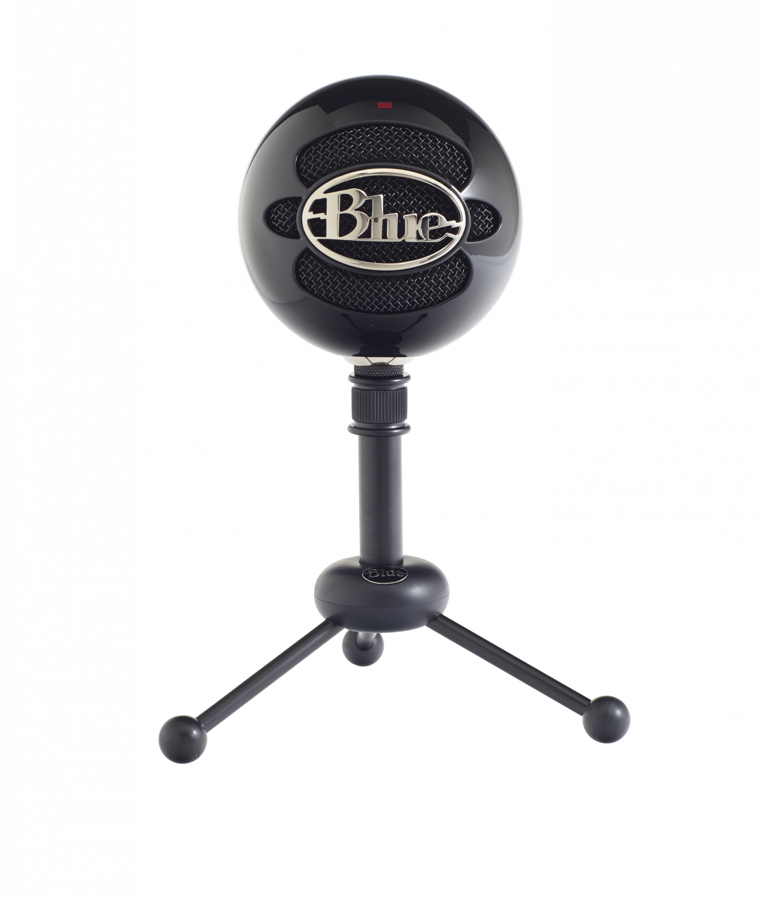 Microphones Snowball Glossy Svart - Blue Snowball Mic Black (1500x1773), Png Download