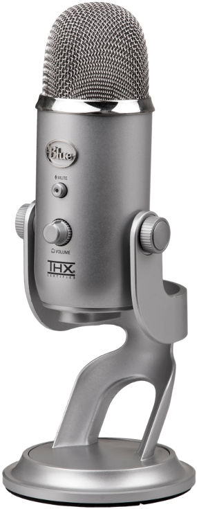 Yeti Usb Microphone Scaled - Blue Yeti Transparent Background (367x768), Png Download