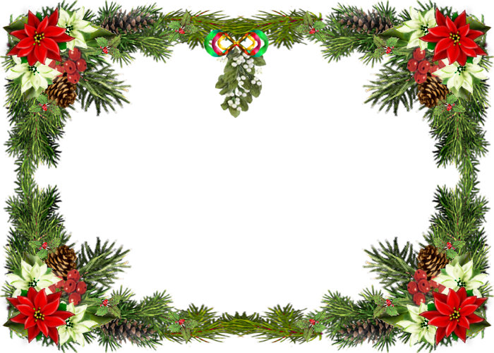 Frame Png Border For Christmas - Green Christmas Border Png (700x500), Png Download