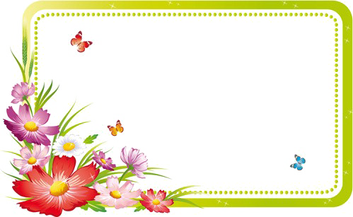 Flower Frame Png Image With Transparent Background - Flower Photo Frame Design (499x307), Png Download