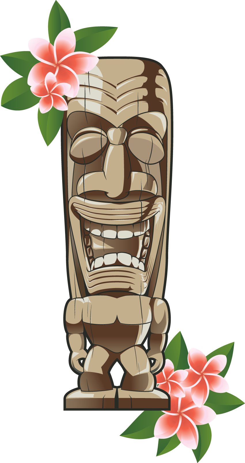 Png Hawaiian Tiki Totems Clipart (851x1604), Png Download