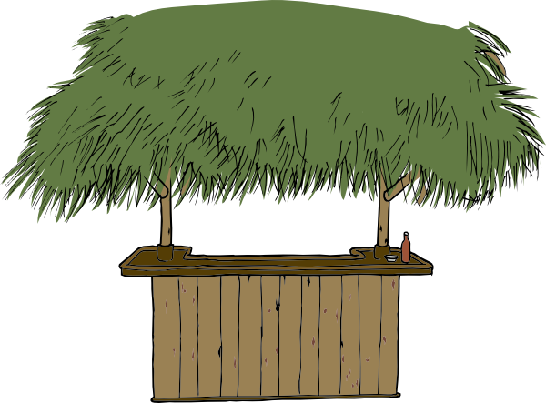 Free Vector Tiki Bar Clip Art - Tiki Bar Clip Art (600x443), Png Download