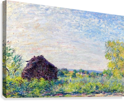 Landscape With The Stack Of Firewood Canvas Print - Alfred Sisley - The Windmill At Paille Giclee (428x350), Png Download