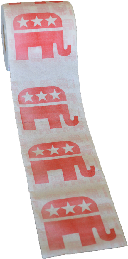 Republican Party Elephant Printed Toilet Paper - Toilet Paper (683x1024), Png Download