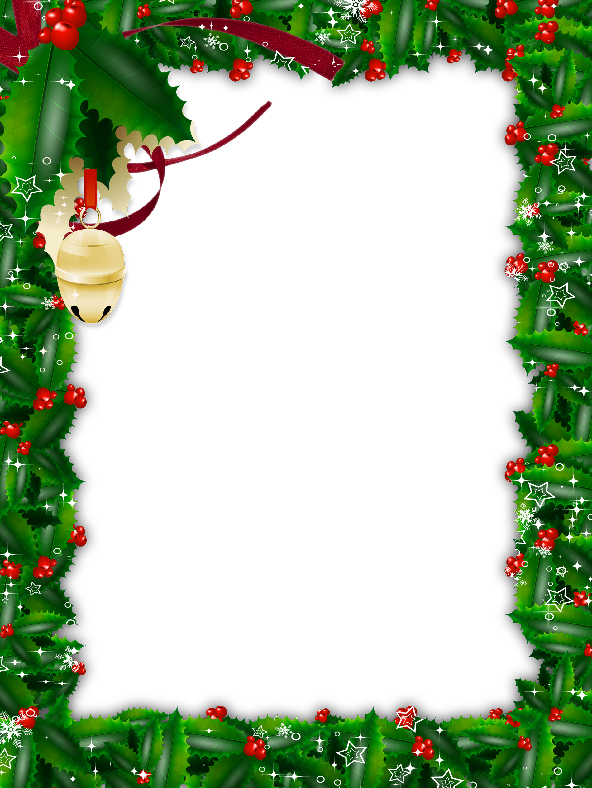 Christmas Borders And Frames Png Download (1900x2530), Png Download