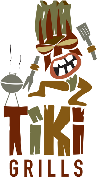 Tiki Grills Logo Mark Boehly Graphicsbyte - Logo (350x627), Png Download