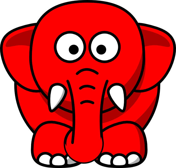 Elephant Drawing Cartoon (600x575), Png Download