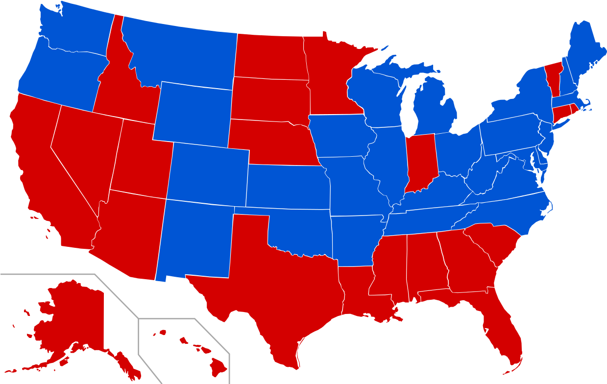 File Governor Map Svg Wikipedia Fileunited Mapsvg - Map Of The States Trump Won (1280x791), Png Download