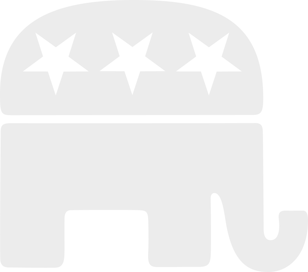 Republican Elephant Light Grey - Elephant (1000x881), Png Download