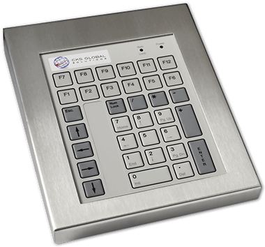 42 Key Industrial Keyboard Cased Front - Computer Keyboard (480x370), Png Download