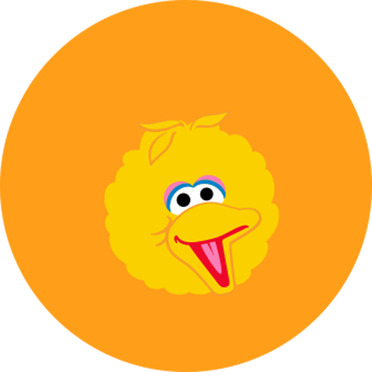 Big Bird - Style A - Big Bird Sesame Street Icon (530x530), Png Download