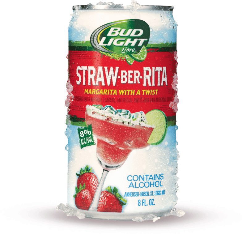 Mobile Bud Light Straw Ber Rita - Bud Light Lime Straw-ber-rita - 24 Fl Oz Can (800x800), Png Download