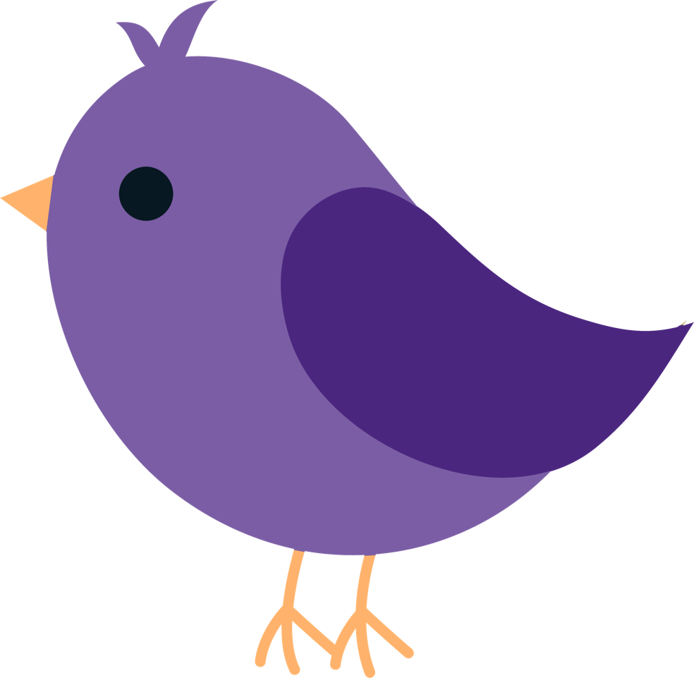 Bird Computer Icons Purple Clip Art - Bird Clip Art (984x961), Png Download