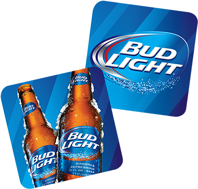 Bud Light Coaster - Bud Light Beer - 20 Pack, 12 Fl Oz Bottles (400x400), Png Download