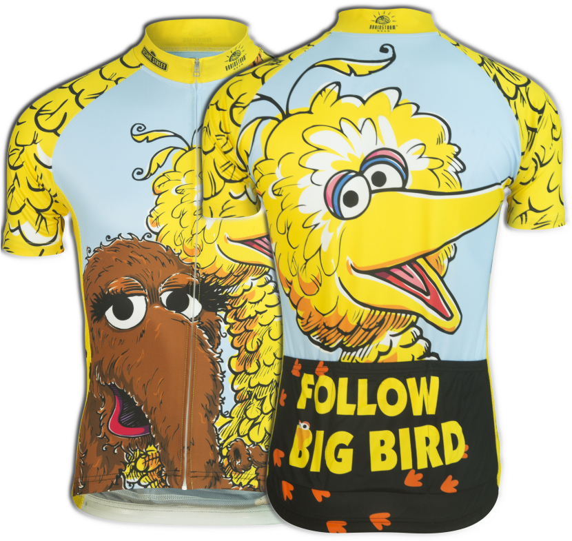 Big Bird & Snuffy Cycling Jersey - Sesame Street Cycle Jersey (829x829), Png Download