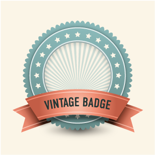 Vector Logo Vintage Badge Logo Template - Vintage Logo Template Png (400x400), Png Download