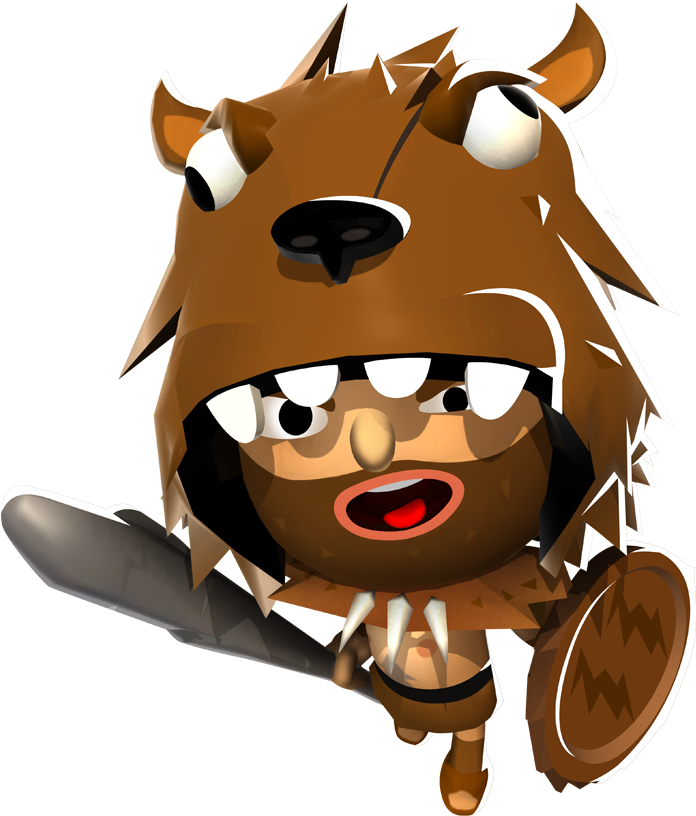 Warrior Clipart Savage - Unk The Stone Age Savage (864x993), Png Download