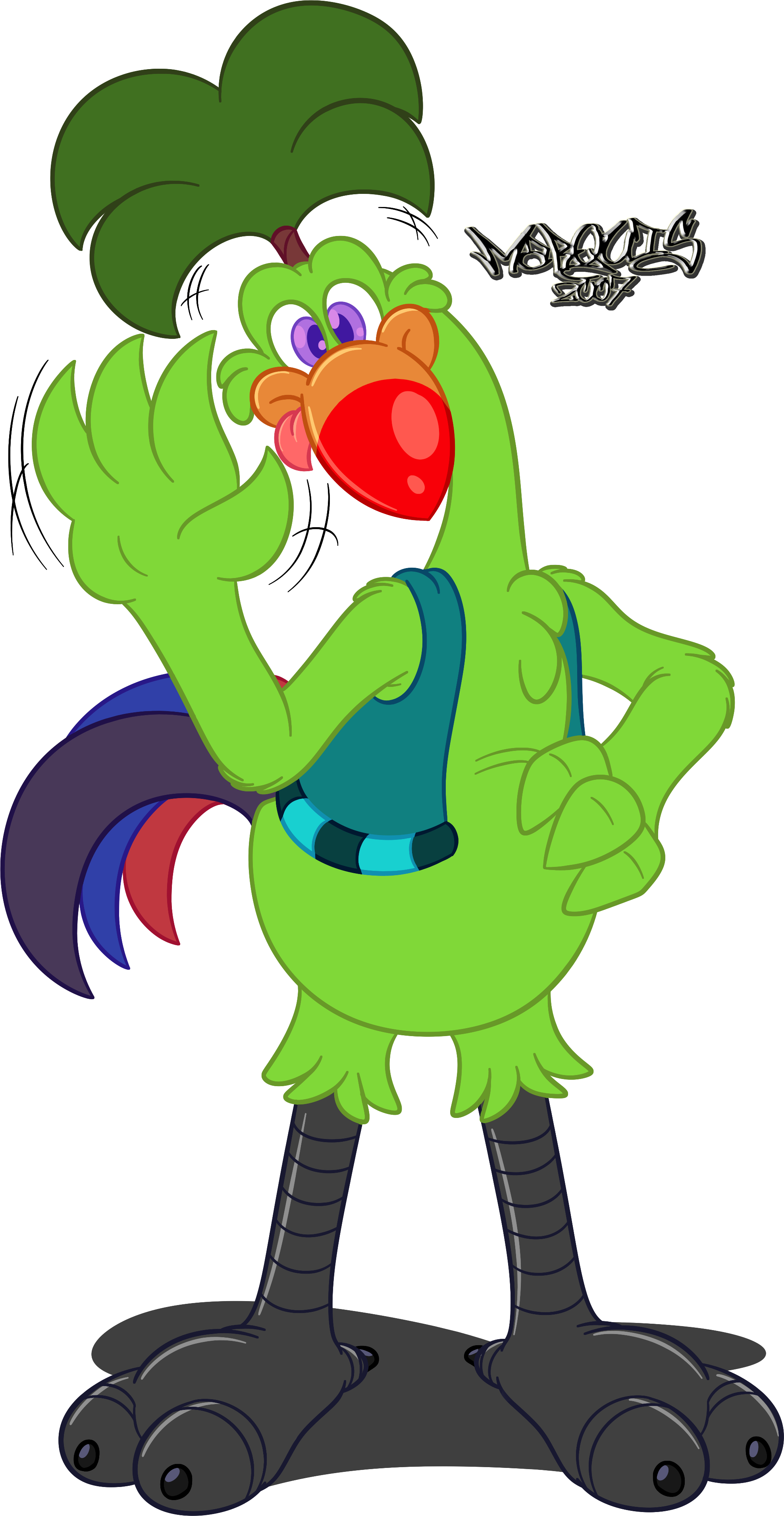Big Derpable Lovable Bird - Digital Art (1975x3816), Png Download