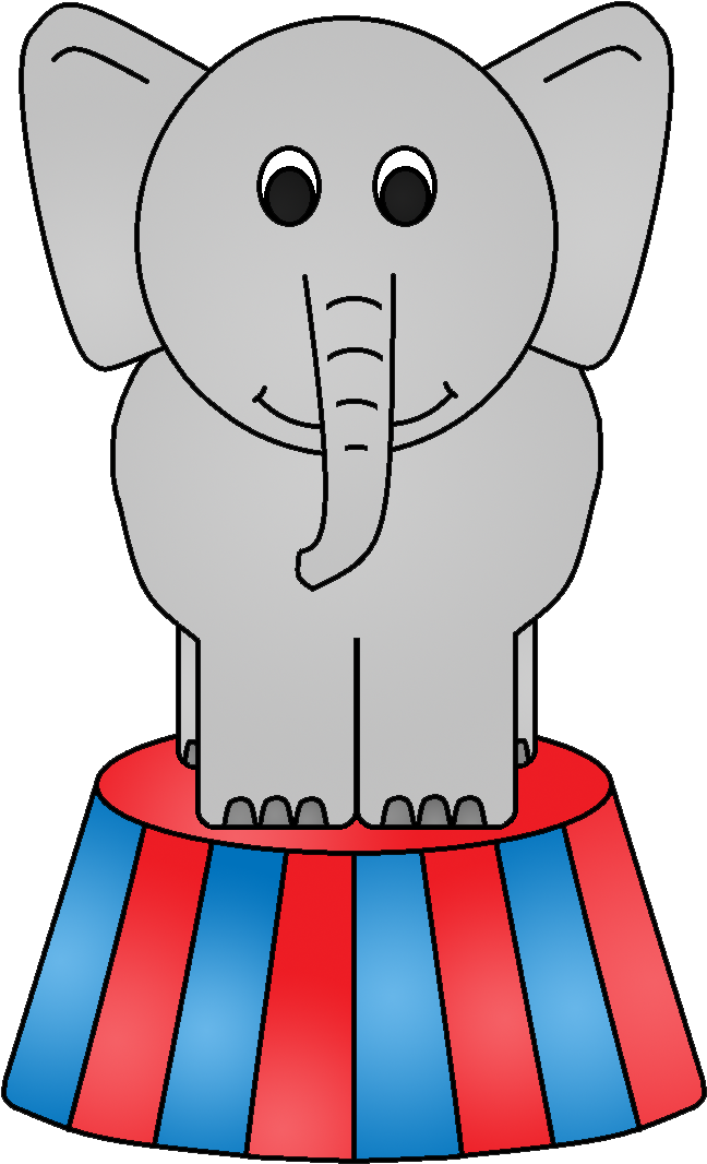 Free Republican Elephant And Democratic Donkey Png - Circus (697x1180), Png Download