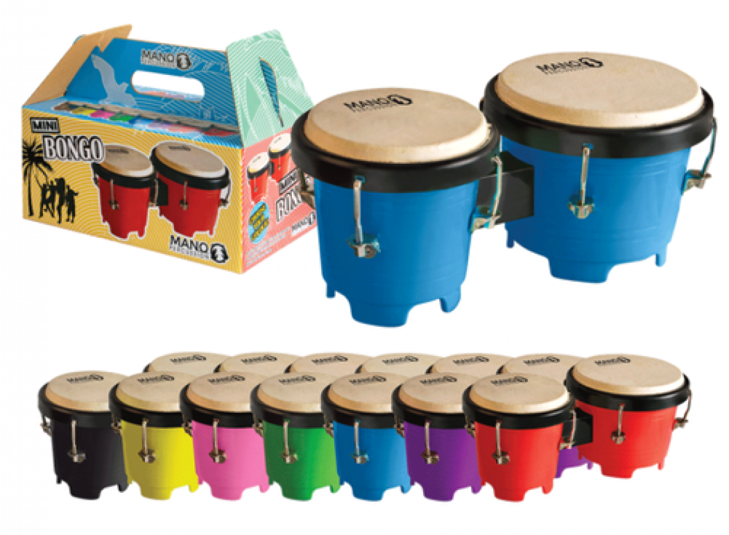 Mano Mini Bongos - Mano Percussion Mini Plastic Bongos (1050x1200), Png Download