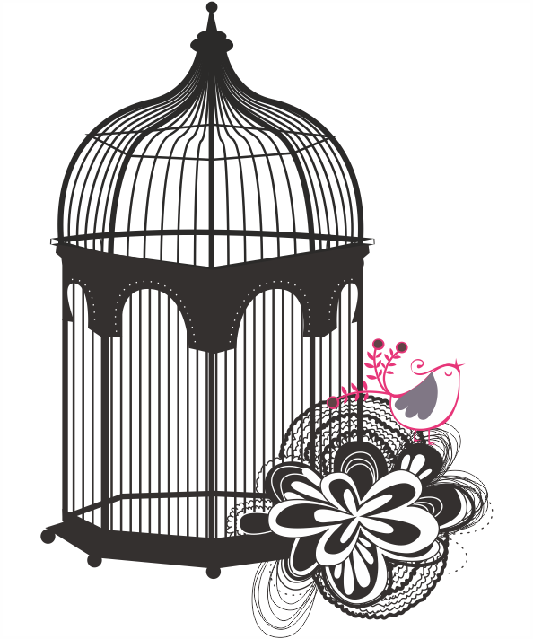 Jaula Vintage Png - Bird Cage (594x712), Png Download