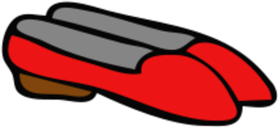 Flat Shoes Clipart (600x304), Png Download