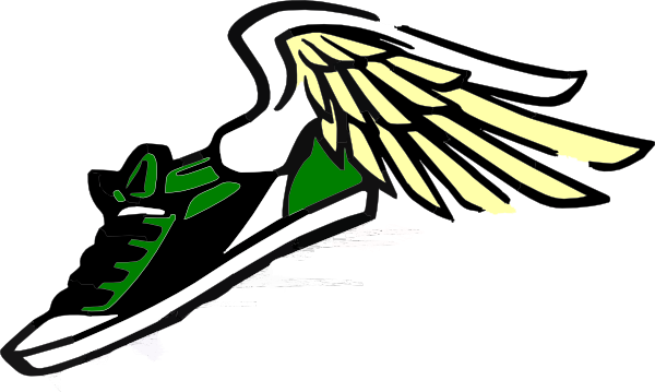 Running Shoes Clipart Png - Track & Field Png (600x359), Png Download