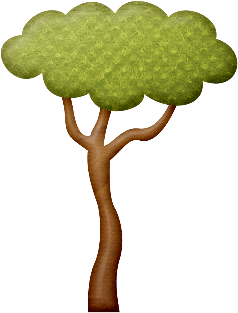 Plant Clipart Safari - Zoo Tree Cartoon (900x1125), Png Download