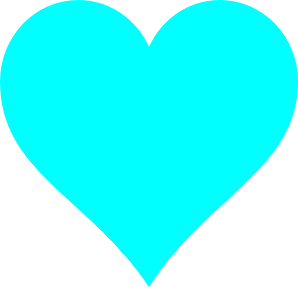 Light Blue Heart Clip Art At Clker - Light Blue Love Heart (600x578), Png Download