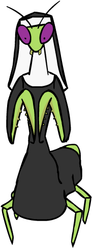 Mantis Nun - Mantis (404x500), Png Download
