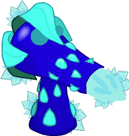 Icespearagi Shoots Ice Stalks That Can Slow Down Zombies, - Cartoon (438x454), Png Download