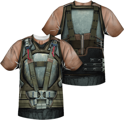 Bane Suit Wraparound T-shirt - Batman Dark Knight Rises Bane Costume Sublimation T-shirt. (415x415), Png Download