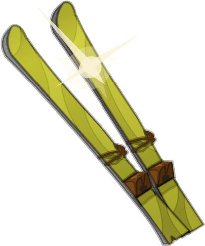 Pair Of Disposable Rustic Skis - Pair Of Skis Png (500x500), Png Download