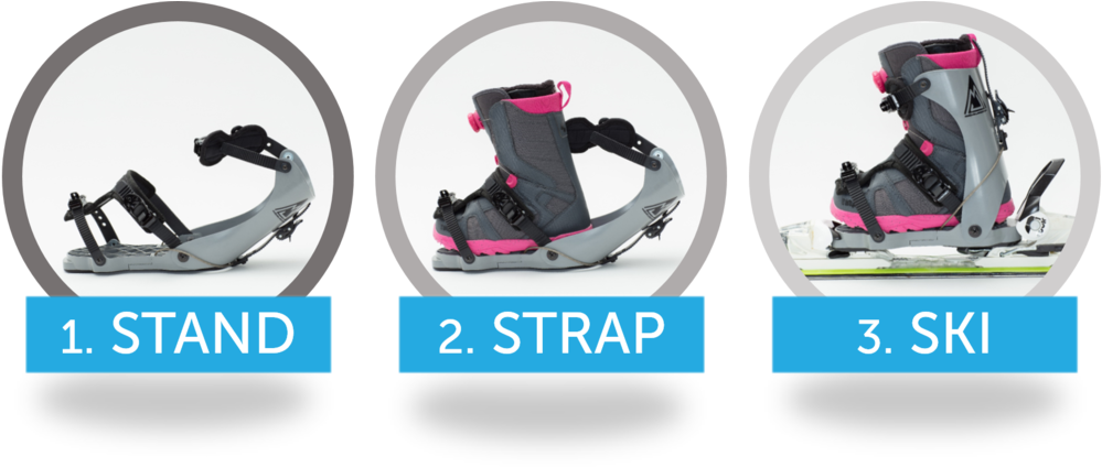Mj Stand Strap Ski - Product (1000x434), Png Download