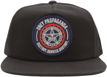 Obey Hat Png Obey Hat Png Obey Hat New Original Snap - Obey Men's Rebuild Destroy Snapback - Black (480x480), Png Download