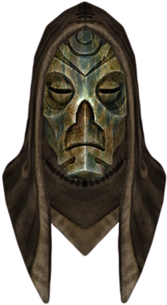 Hooded - Dragon Priest Mask (350x467), Png Download