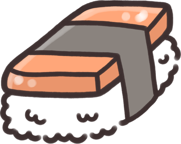 Sticker Kavaii Food Chibi - Sushi Chibi (630x500), Png Download