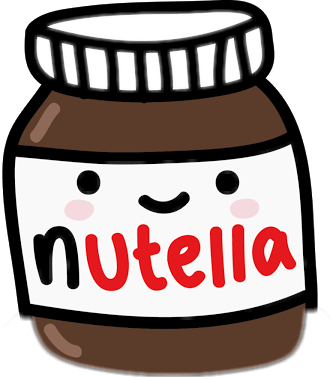 Nutella Png Kawaii Stickersalma Freetoedit - Nutella Cute (332x377), Png Download
