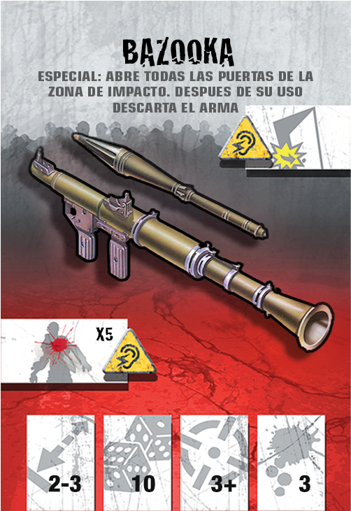 Bazooka By Babus6 Game Design, Card Games, Weapons, - Guillotine Games Zombicide Base Game (561x790), Png Download
