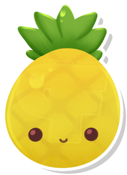 Chibi Pineapple (350x350), Png Download