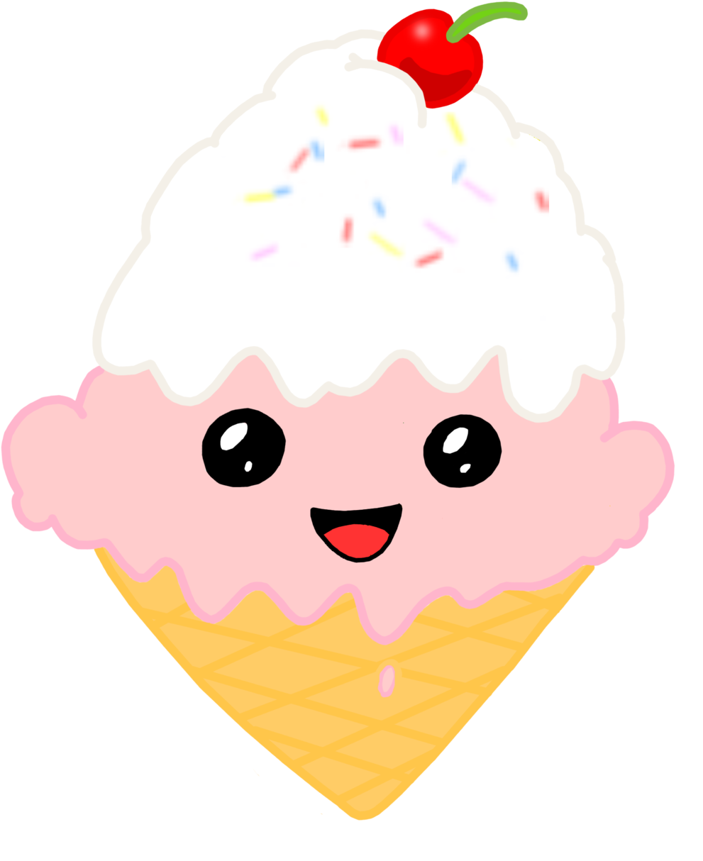 Kawaii Food Png - Kawaii Ice Cream Png (1024x1273), Png Download