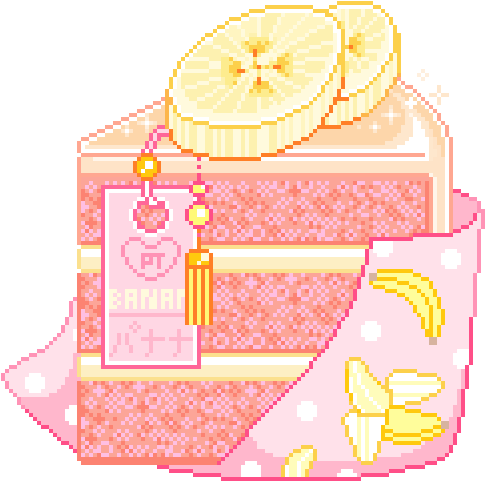 It's Bananas, B A N A N A S - Kawaii Pixel Food Png (540x526), Png Download