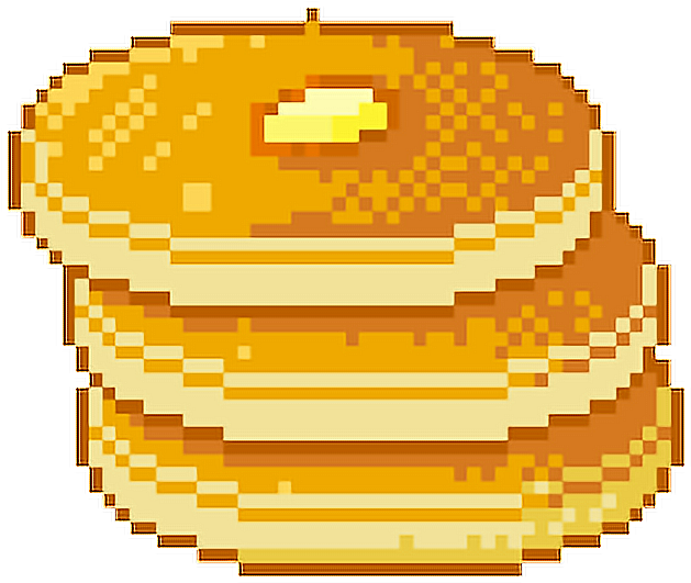 Drawing Pancakes Kawaii - Pancake Pixel Art (480x400), Png Download