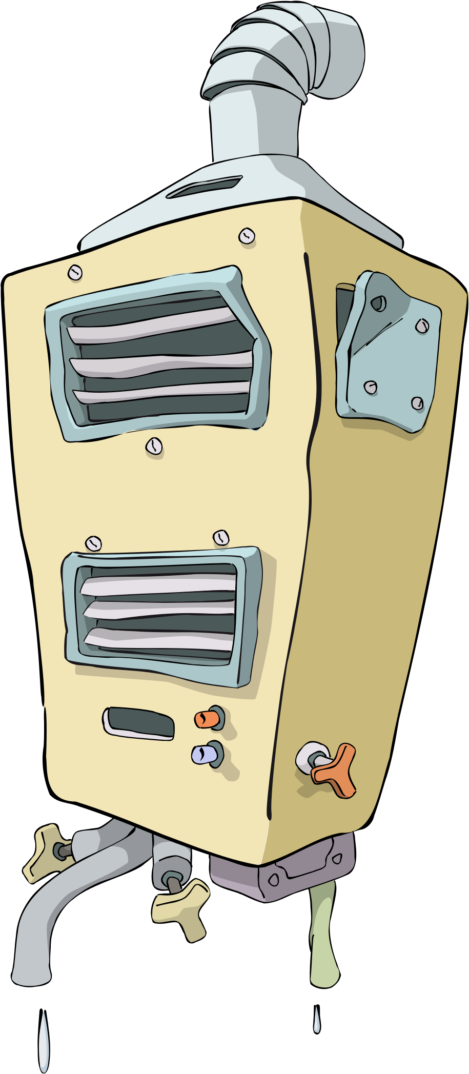 Clipart Library Broken Clipart Intact - Water Heating (1263x2400), Png Download