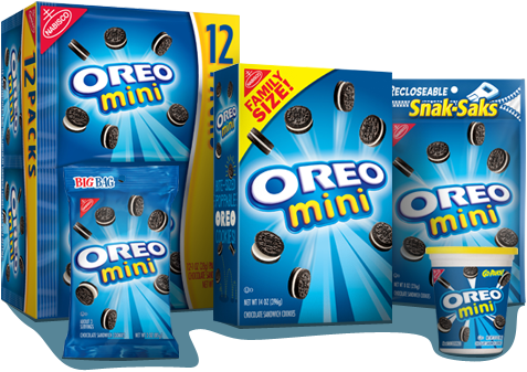 Oreo Mini, Grab 'em, Pop 'em, Love 'em - Mr. Christie S Mini Oreo Cookies (477x337), Png Download