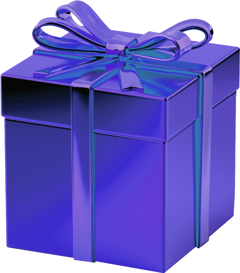 Blue Gift Box Transparent Background - Transparent Background Gift Png (992x970), Png Download